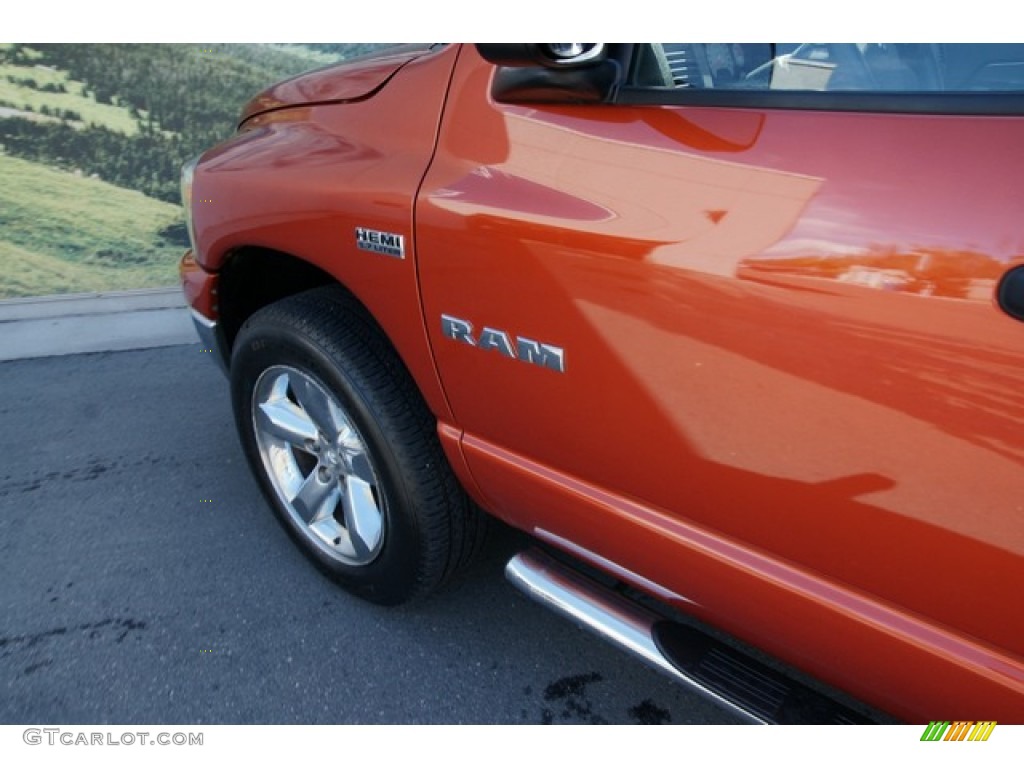 2008 Ram 1500 Big Horn Edition Quad Cab 4x4 - Sunburst Orange Pearl / Medium Slate Gray photo #25