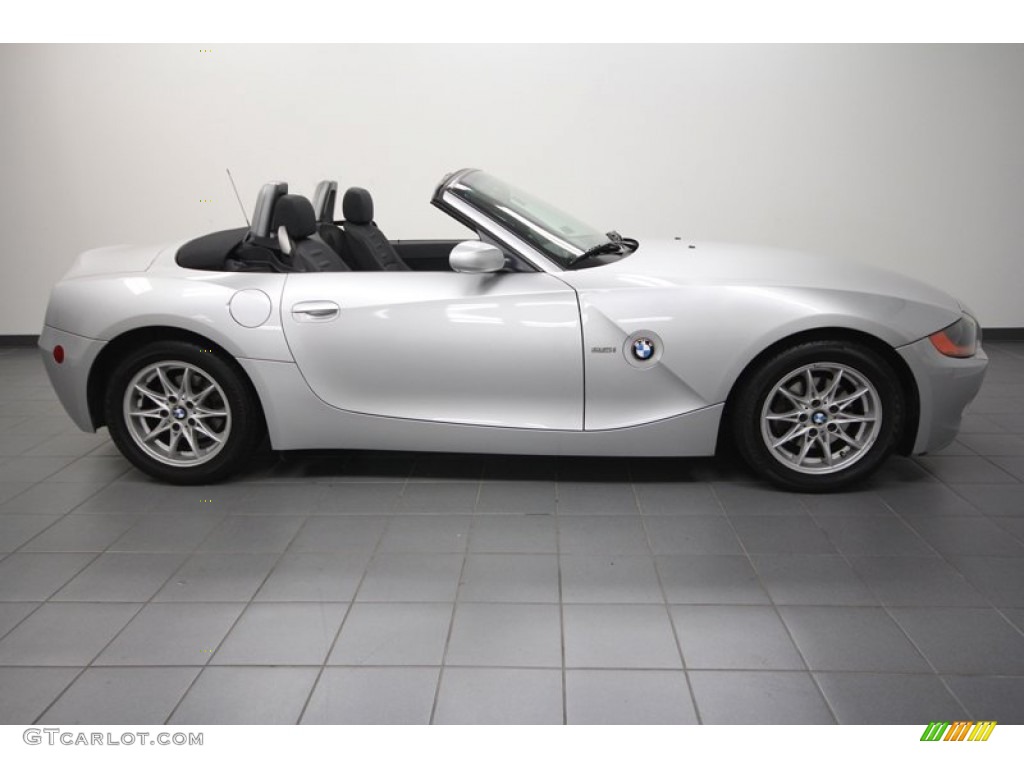 2003 Z4 2.5i Roadster - Titanium Silver Metallic / Black photo #7