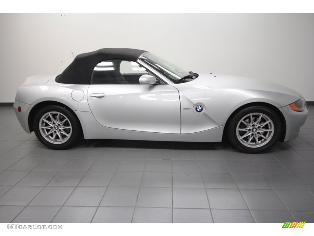 2003 Z4 2.5i Roadster - Titanium Silver Metallic / Black photo #8