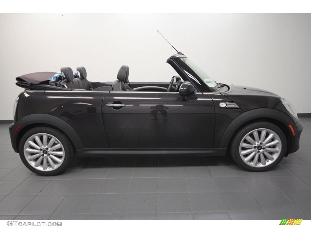 Ice Chocolate Metallic 2012 Mini Cooper S Convertible Highgate Package Exterior Photo #65303705