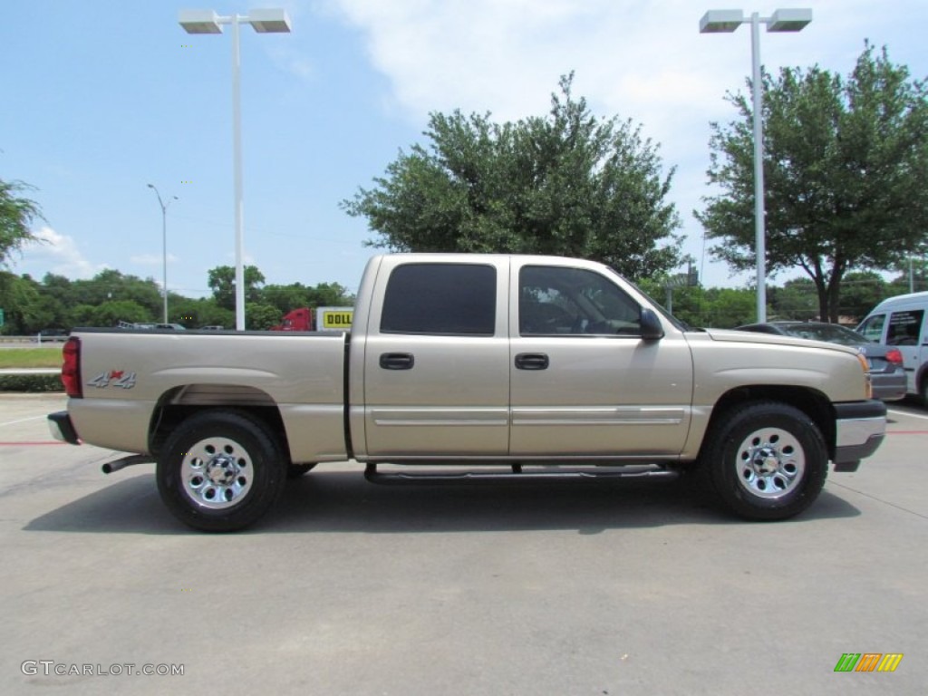 2005 Silverado 1500 LS Crew Cab 4x4 - Sandstone Metallic / Tan photo #6