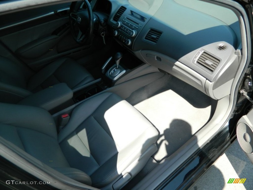 2009 Civic EX-L Sedan - Crystal Black Pearl / Gray photo #14