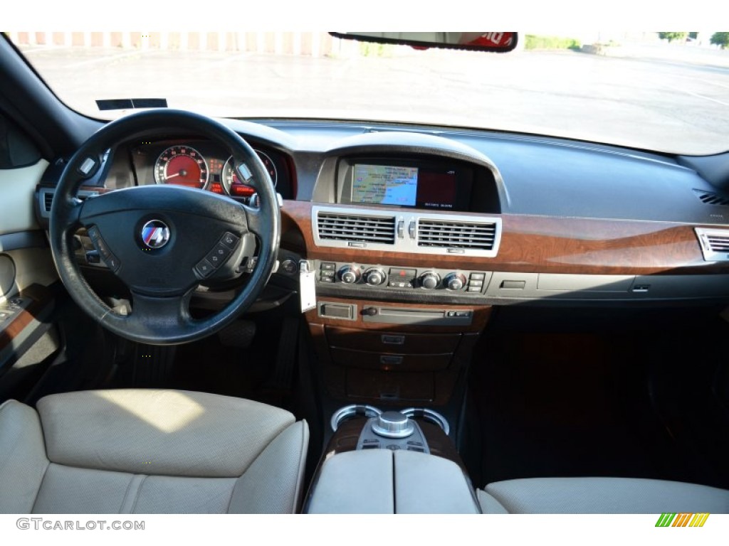 2004 7 Series 745i Sedan - Alpine White / Black/Creme Beige photo #7