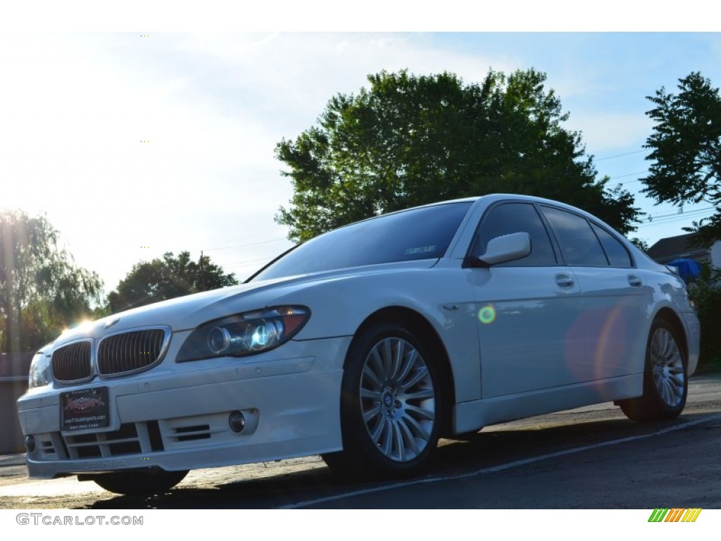 2004 7 Series 745i Sedan - Alpine White / Black/Creme Beige photo #14
