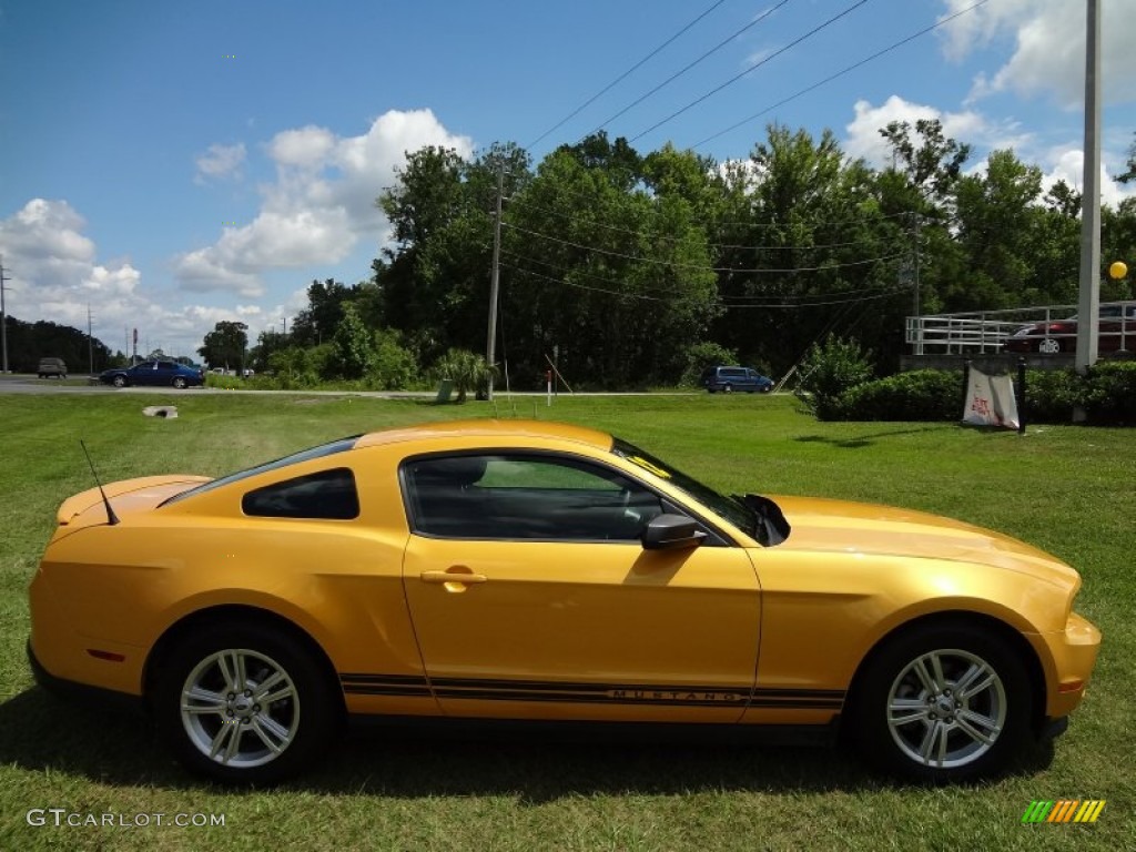 Yellow Blaze Metallic Tri-Coat 2012 Ford Mustang V6 Coupe Exterior Photo #65308460