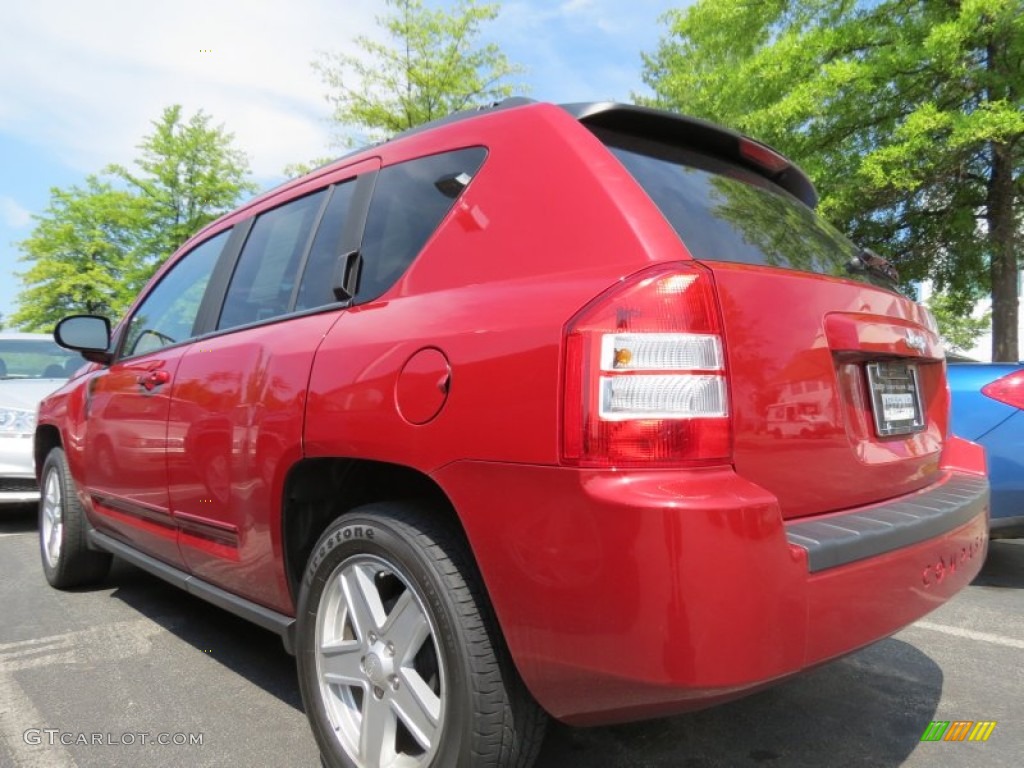 2010 Compass Sport - Inferno Red Crystal Pearl / Dark Slate Gray photo #2