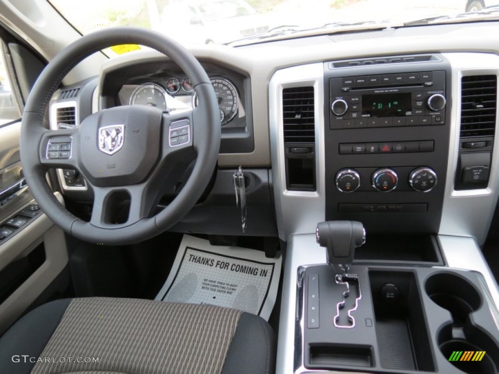 2012 Ram 1500 Big Horn Quad Cab - Black / Dark Slate Gray/Medium Graystone photo #10