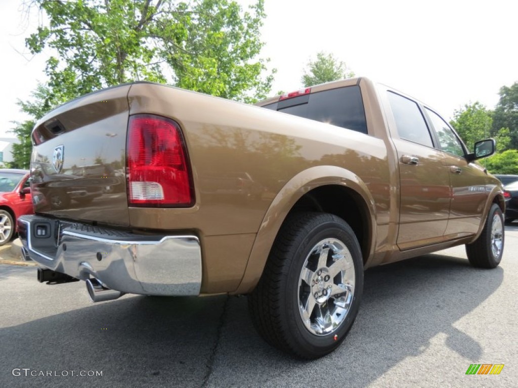 2012 Ram 1500 Laramie Crew Cab - Saddle Brown Pearl / Light Pebble Beige/Bark Brown photo #3