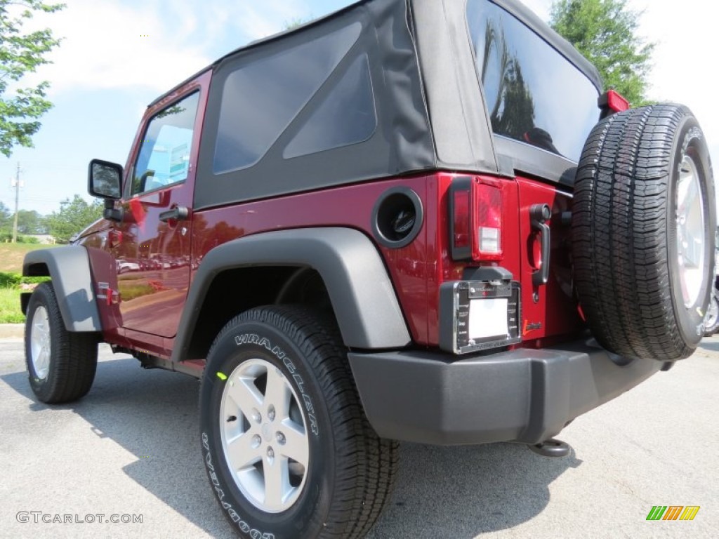 2012 Wrangler Sport S 4x4 - Deep Cherry Red Crystal Pearl / Black photo #2