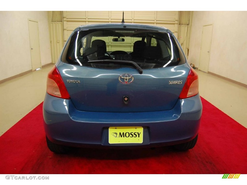 2007 Yaris 3 Door Liftback - Bayou Blue Metallic / Dark Charcoal photo #5