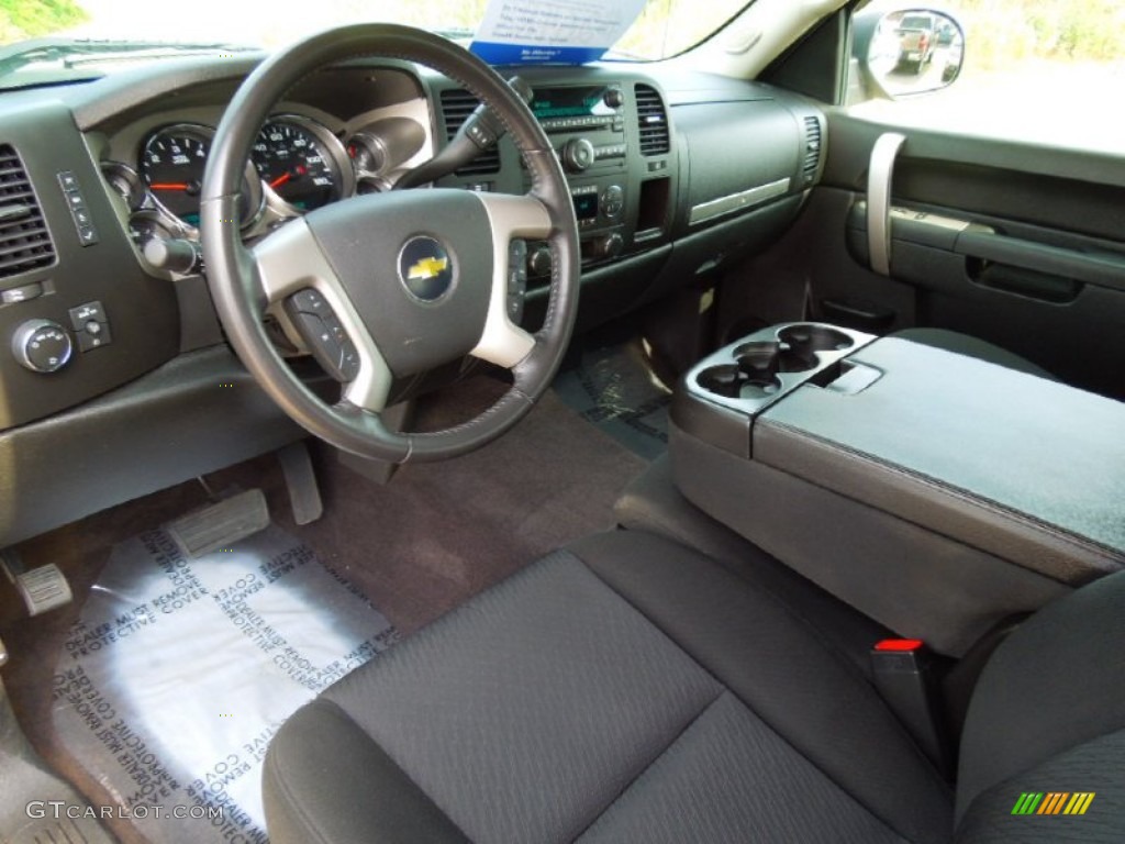 Ebony Interior 2010 Chevrolet Silverado 1500 LT Extended Cab 4x4 Photo #65311856