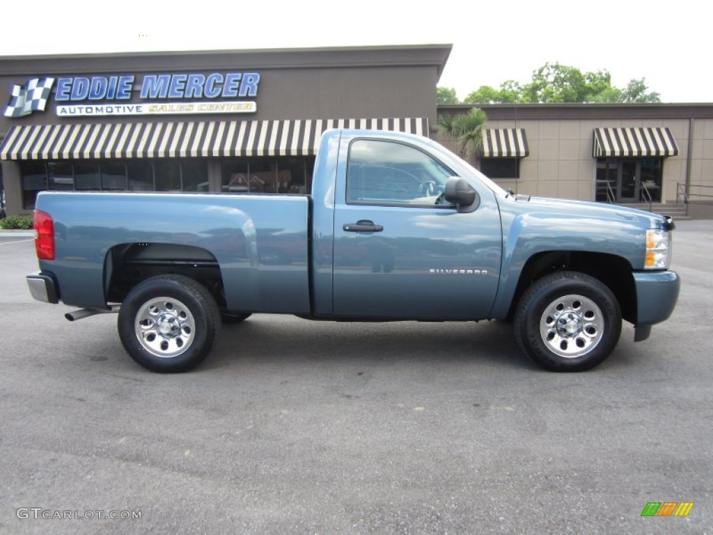 2011 Silverado 1500 LS Regular Cab - Blue Granite Metallic / Dark Titanium photo #5