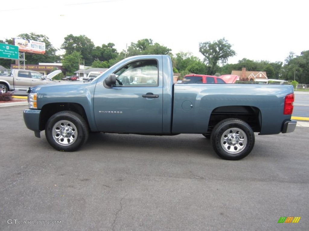 2011 Silverado 1500 LS Regular Cab - Blue Granite Metallic / Dark Titanium photo #11