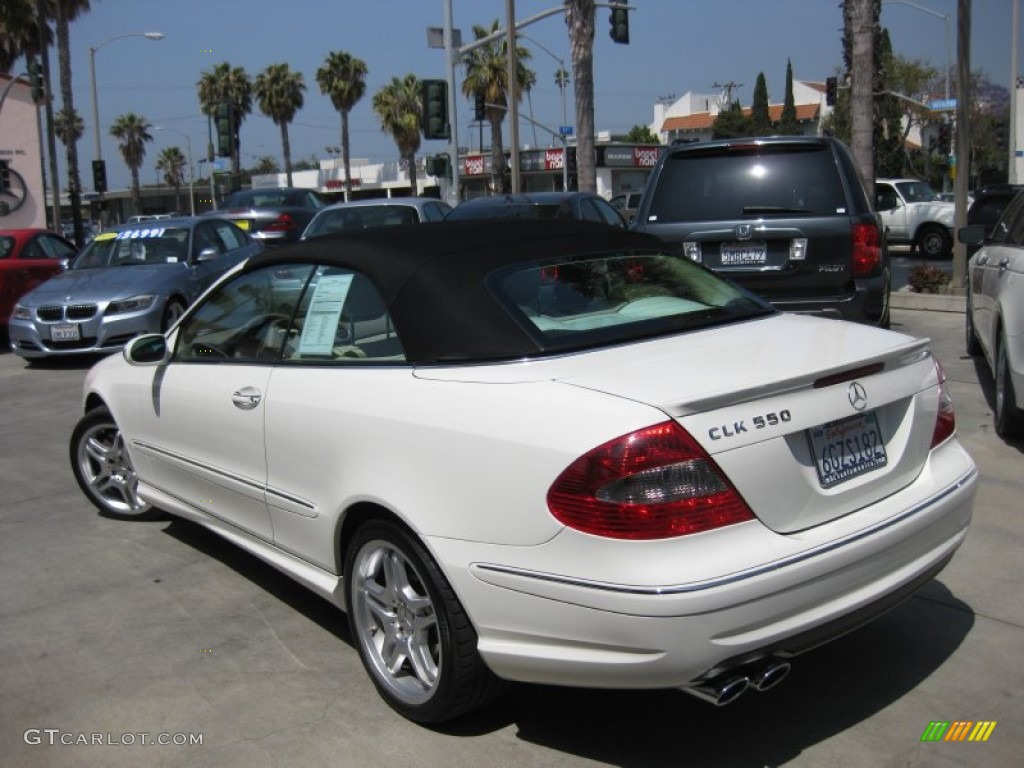 2009 CLK 550 Cabriolet - Arctic White / Stone photo #4