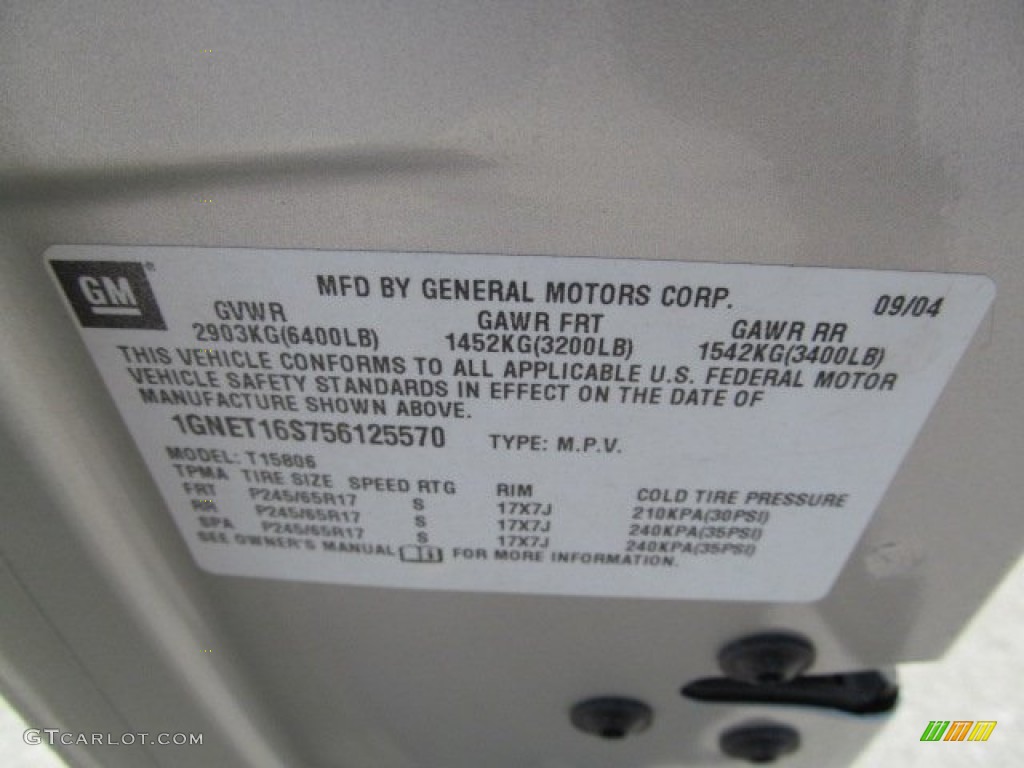 2005 TrailBlazer EXT LS 4x4 - Silverstone Metallic / Light Gray photo #19