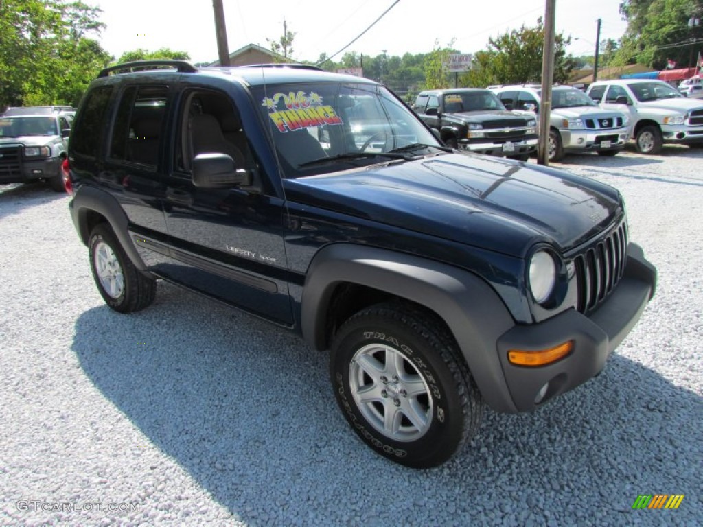 2002 Liberty Sport 4x4 - Patriot Blue Pearlcoat / Dark Slate Gray photo #1