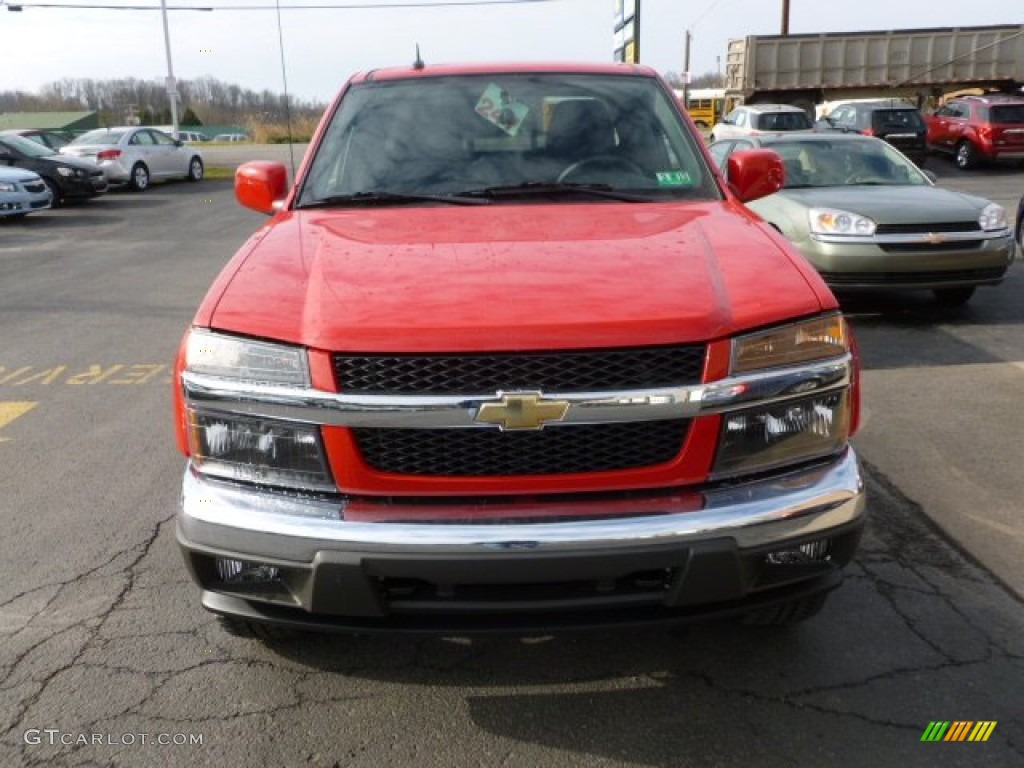 Inferno Orange Metallic 2012 Chevrolet Colorado LT Extended Cab 4x4 Exterior Photo #65315138