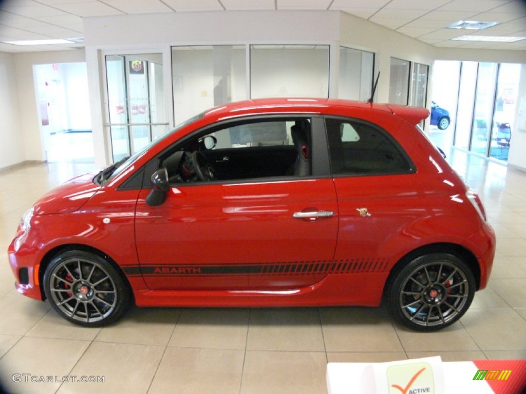 2012 500 Abarth - Rosso (Red) / Abarth Nero Cloth (Black) photo #2