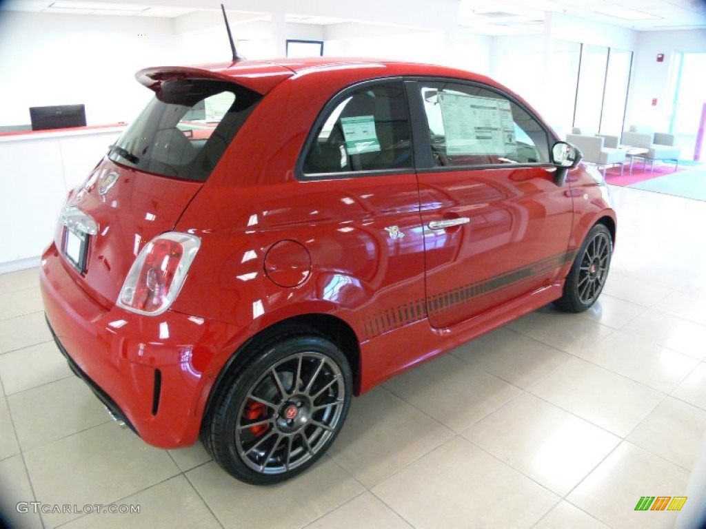 2012 500 Abarth - Rosso (Red) / Abarth Nero Cloth (Black) photo #5