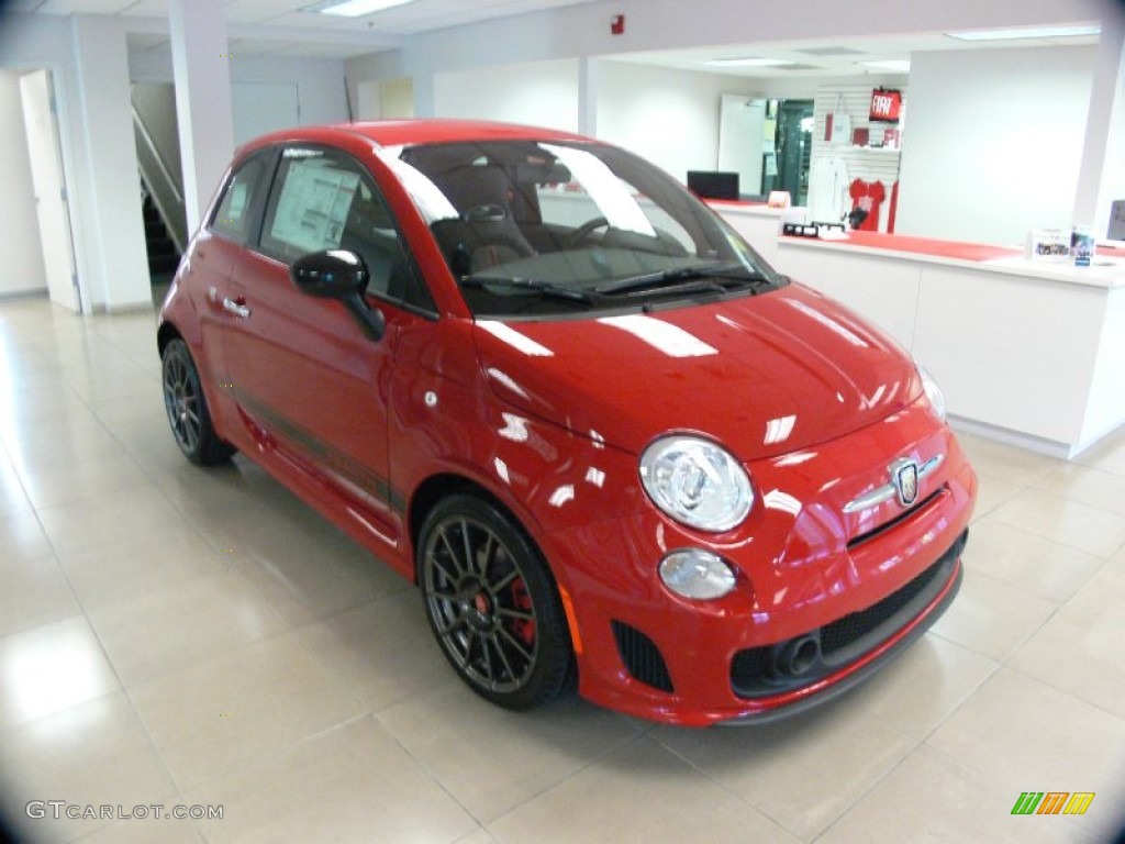2012 500 Abarth - Rosso (Red) / Abarth Nero Cloth (Black) photo #6