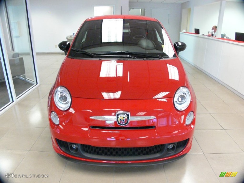2012 500 Abarth - Rosso (Red) / Abarth Nero Cloth (Black) photo #7