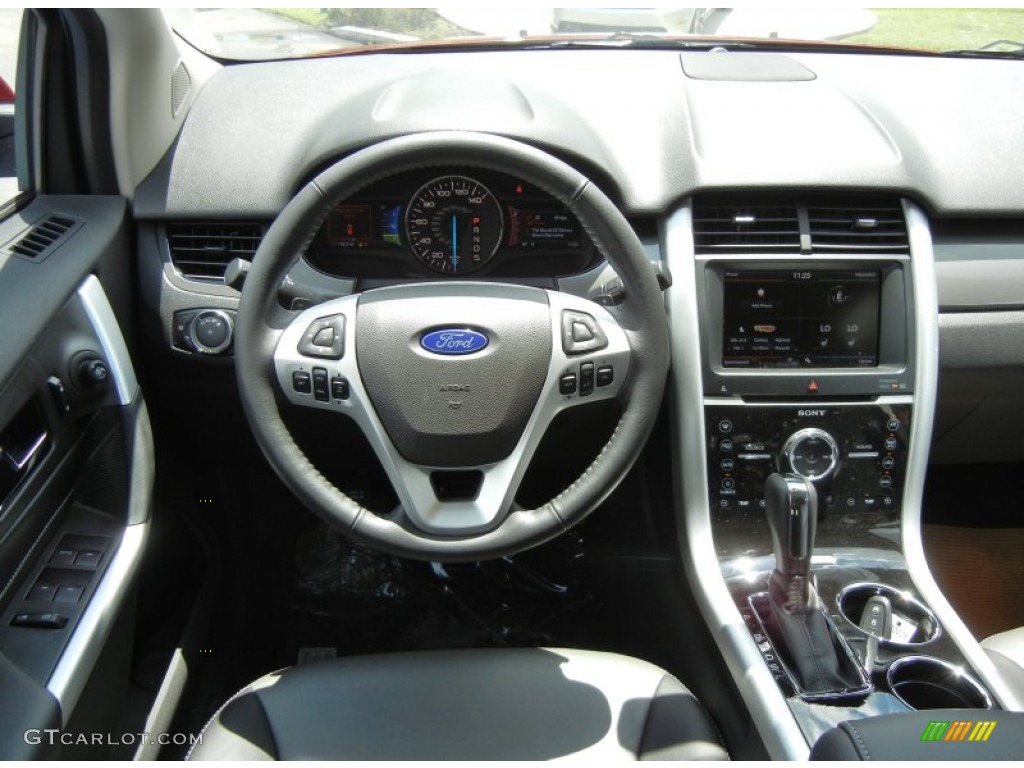2013 Ford Edge Sport Charcoal Black/Liquid Silver Smoke Metallic Dashboard Photo #65317280