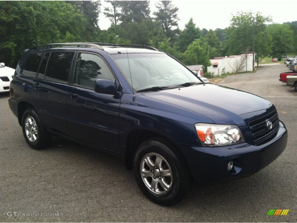 2007 Highlander V6 4WD - Indigo Ink Pearl / Ash Gray photo #1