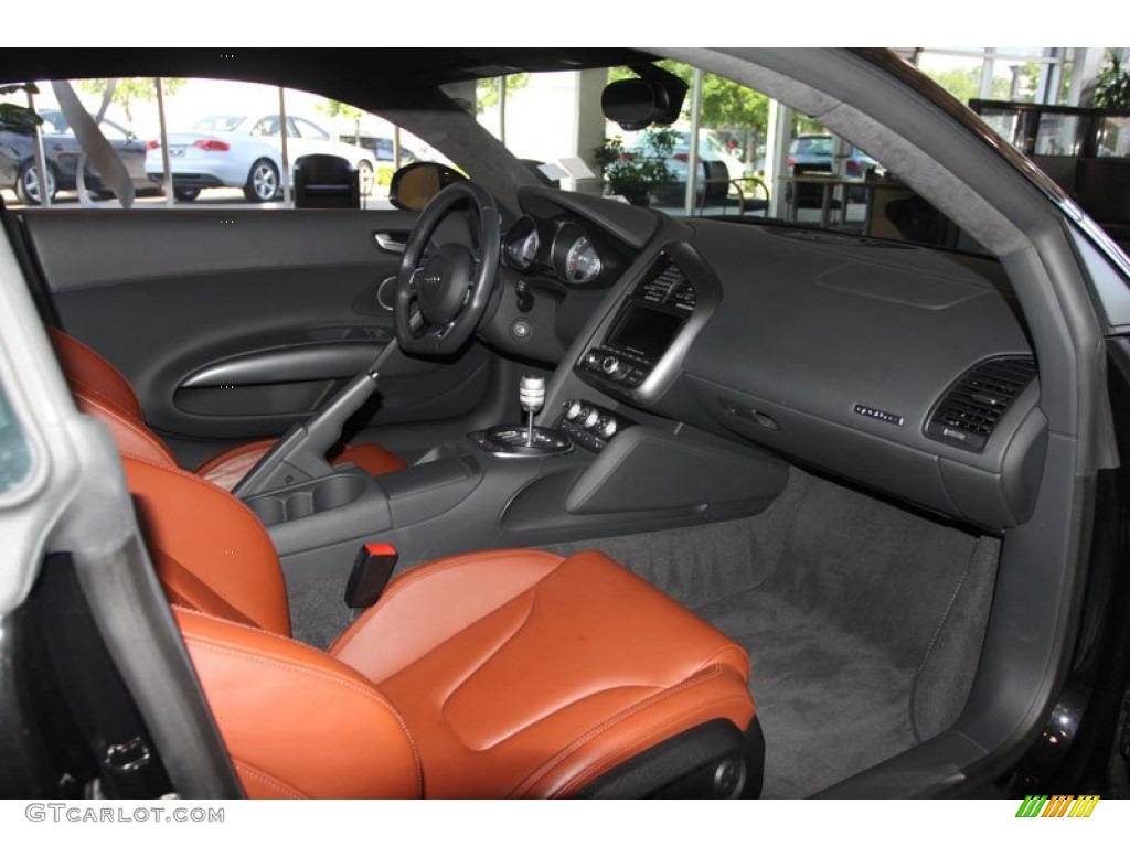 2009 Audi R8 4.2 FSI quattro Fine Nappa Tuscan Brown Leather Dashboard Photo #65320560