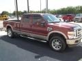 2008 Dark Toreador Red Ford F350 Super Duty King Ranch Crew Cab 4x4  photo #5