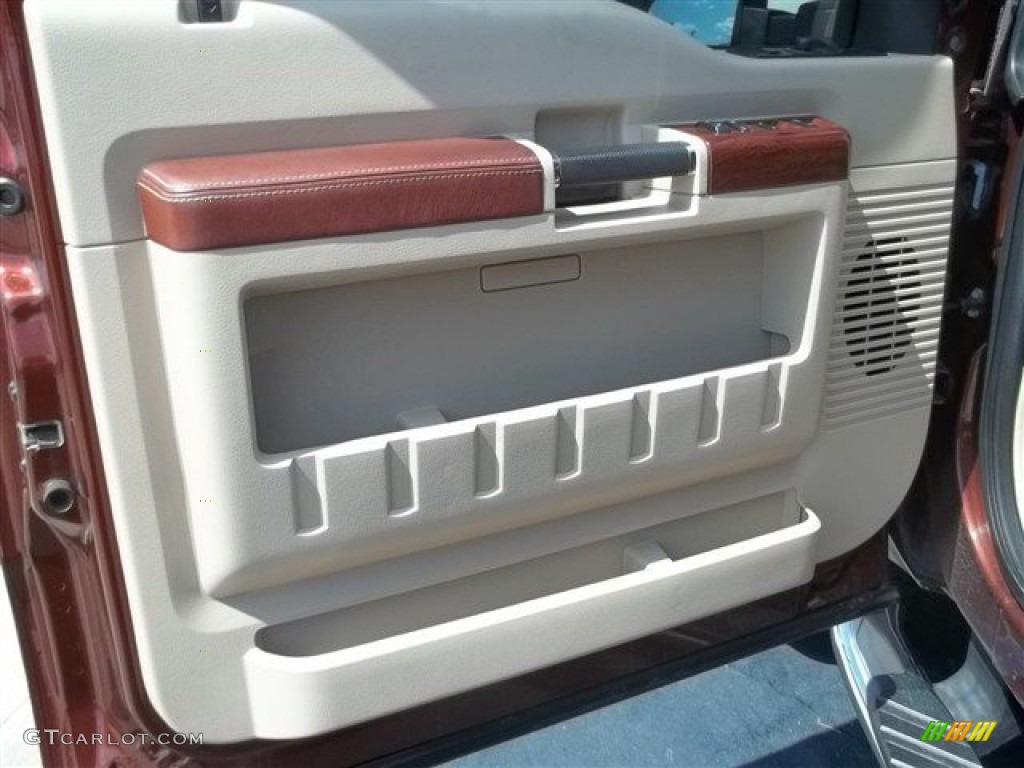 2008 Ford F350 Super Duty King Ranch Crew Cab 4x4 Chaparral Brown Door Panel Photo #65322260