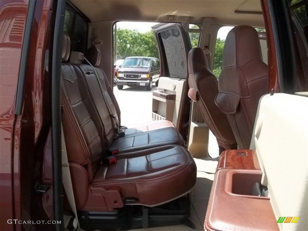 Chaparral Brown Interior 2008 Ford F350 Super Duty King Ranch Crew Cab 4x4 Photo #65322320