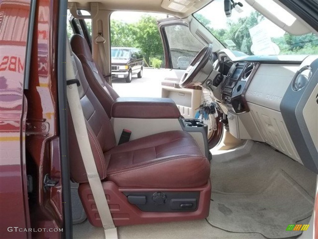 Chaparral Brown Interior 2008 Ford F350 Super Duty King Ranch Crew Cab 4x4 Photo #65322338