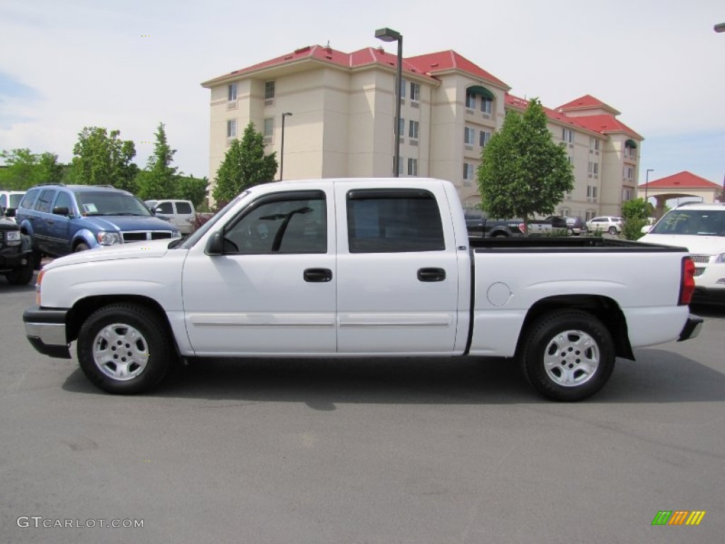 2005 Silverado 1500 LS Crew Cab - Summit White / Medium Gray photo #4