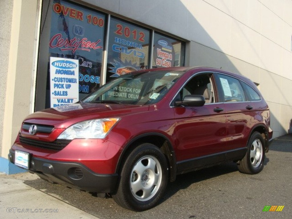 2009 CR-V LX 4WD - Tango Red Pearl / Gray photo #1