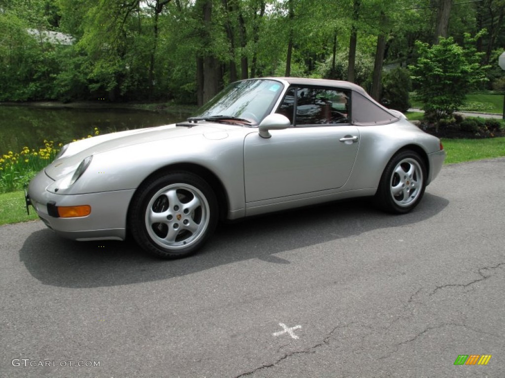 1998 911 Carrera Cabriolet - Arctic Silver Metallic / Boxster Red photo #1