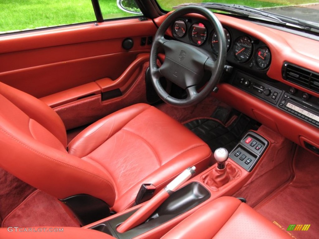 Boxster Red Interior 1998 Porsche 911 Carrera Cabriolet Photo #65325142