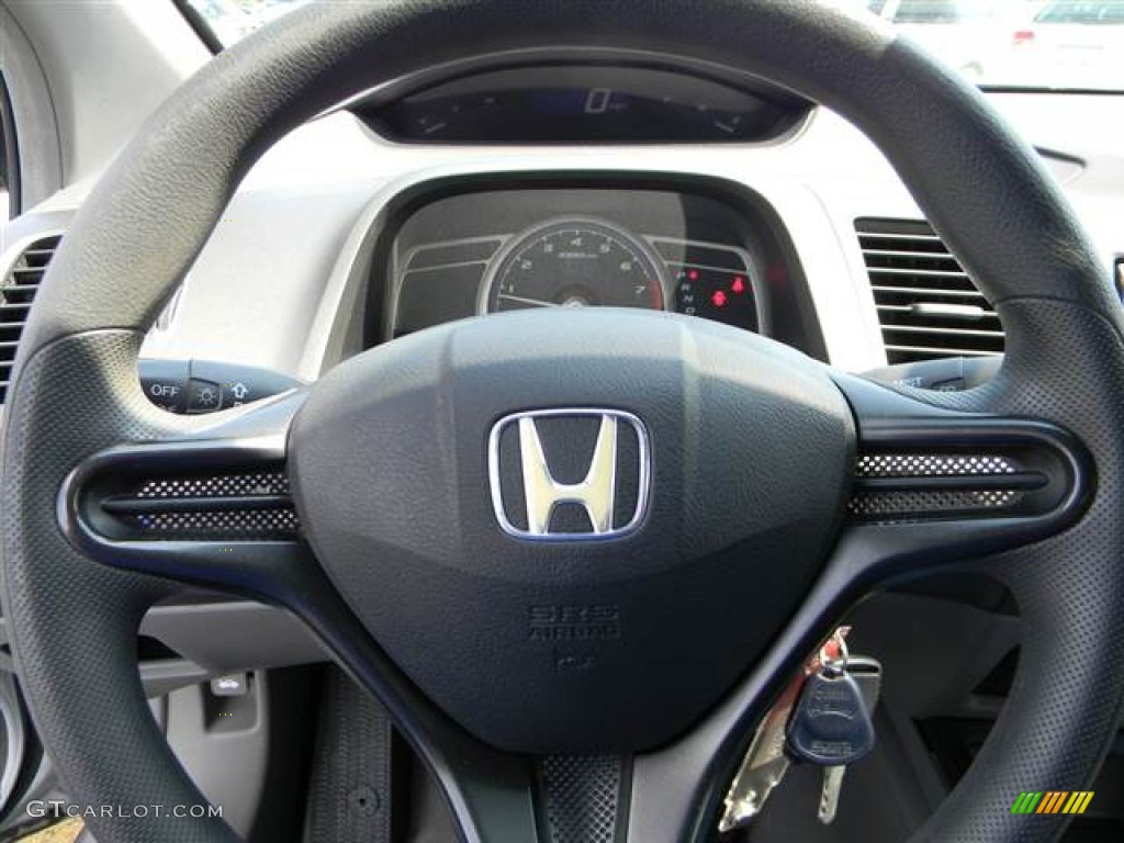 2006 Honda Civic DX Coupe Gray Steering Wheel Photo #65326391