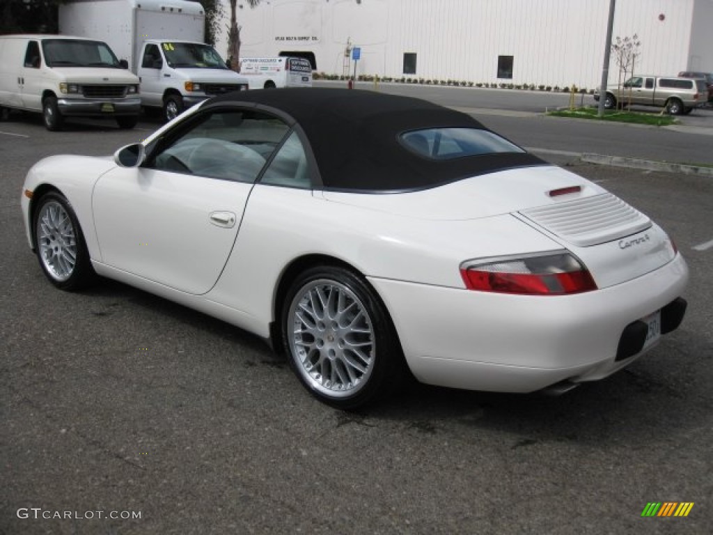 2000 911 Carrera 4 Cabriolet - Biarritz White / Graphite Grey photo #5