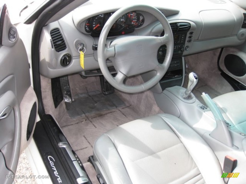 2000 911 Carrera 4 Cabriolet - Biarritz White / Graphite Grey photo #10