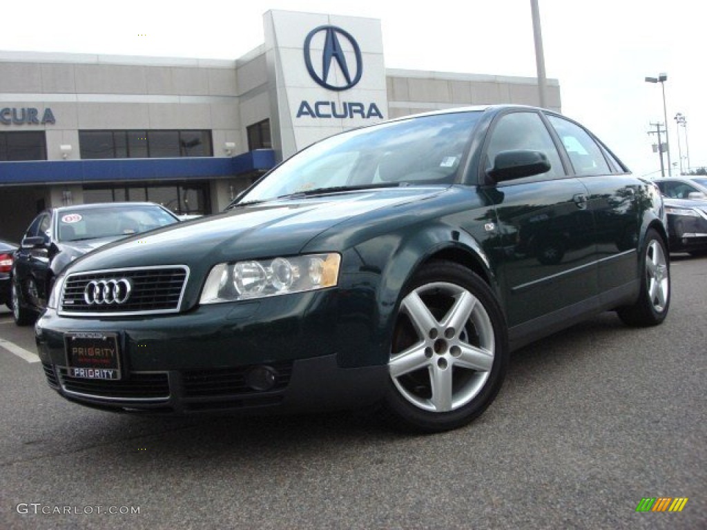 2002 A4 1.8T quattro Sedan - Goodwood Green Pearl Effect / Beige photo #1