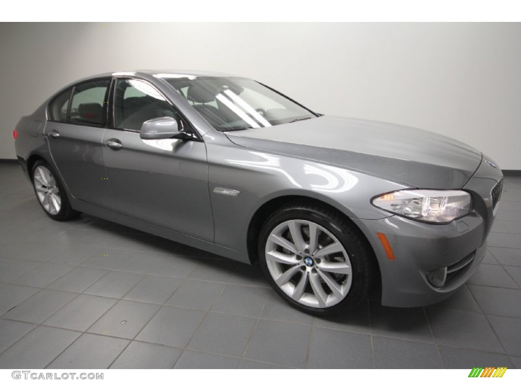 2012 5 Series 535i Sedan - Space Gray Metallic / Black photo #1