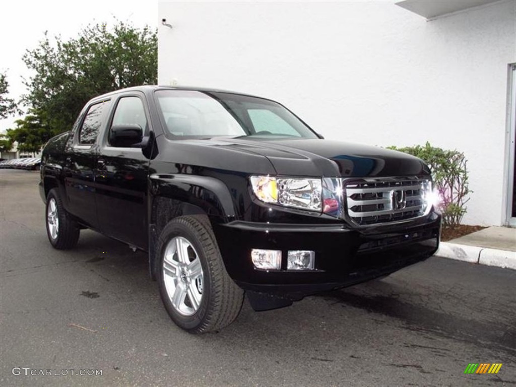 2012 Ridgeline RTL - Crystal Black Pearl / Black photo #1