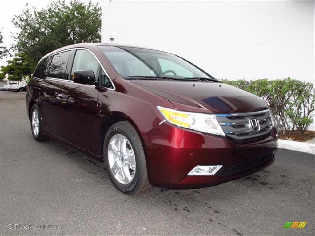 2012 Odyssey Touring - Dark Cherry Pearl II / Beige photo #1