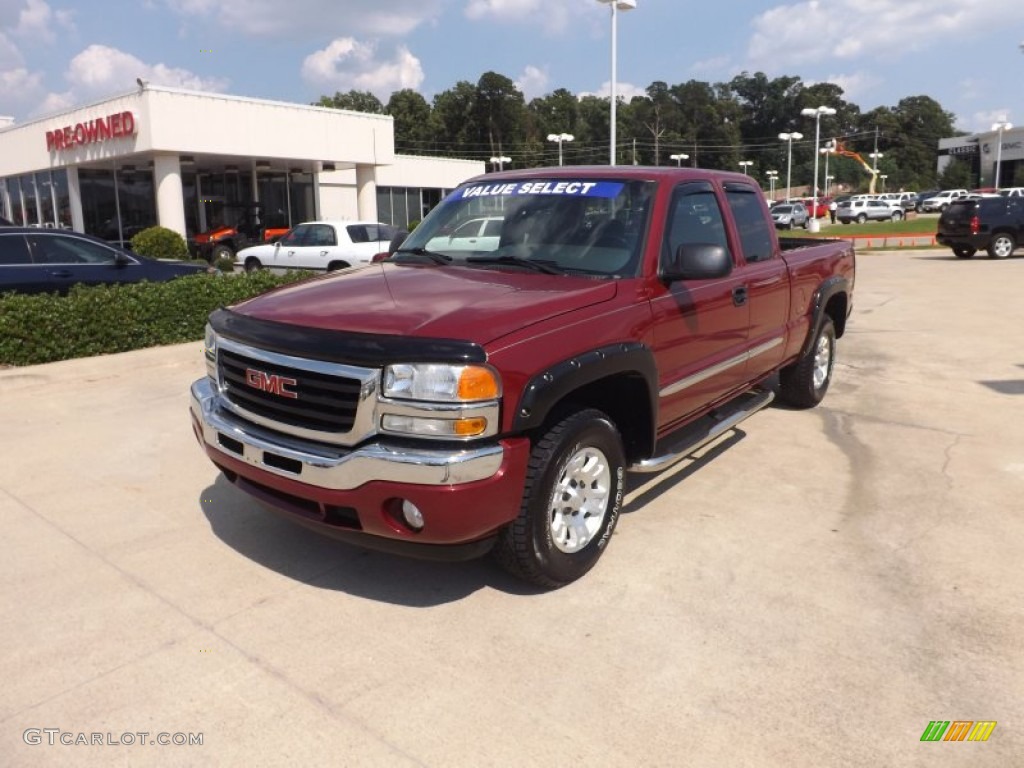 2007 Sierra 1500 Classic SLE Extended Cab 4x4 - Sport Dark Red Metallic / Ebony Black photo #1