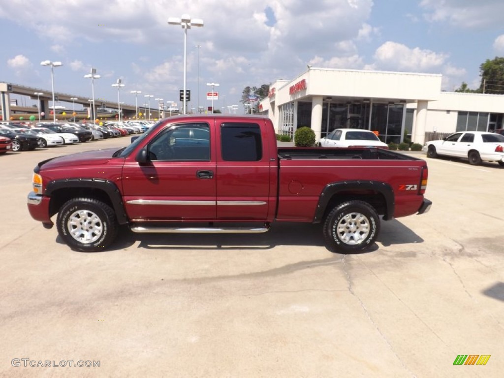 2007 Sierra 1500 Classic SLE Extended Cab 4x4 - Sport Dark Red Metallic / Ebony Black photo #2