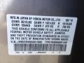 NH642M: Storm Silver Metallic 2010 Honda Fit Sport Color Code