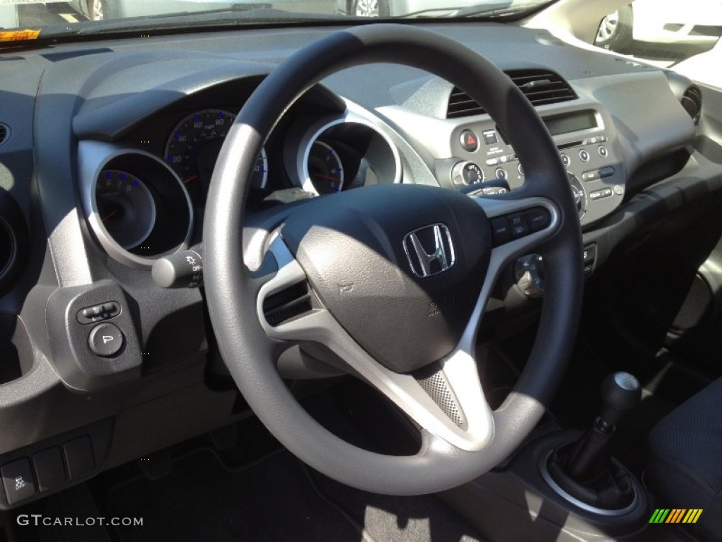 2012 Honda Fit Standard Fit Model Gray Steering Wheel Photo #65332624