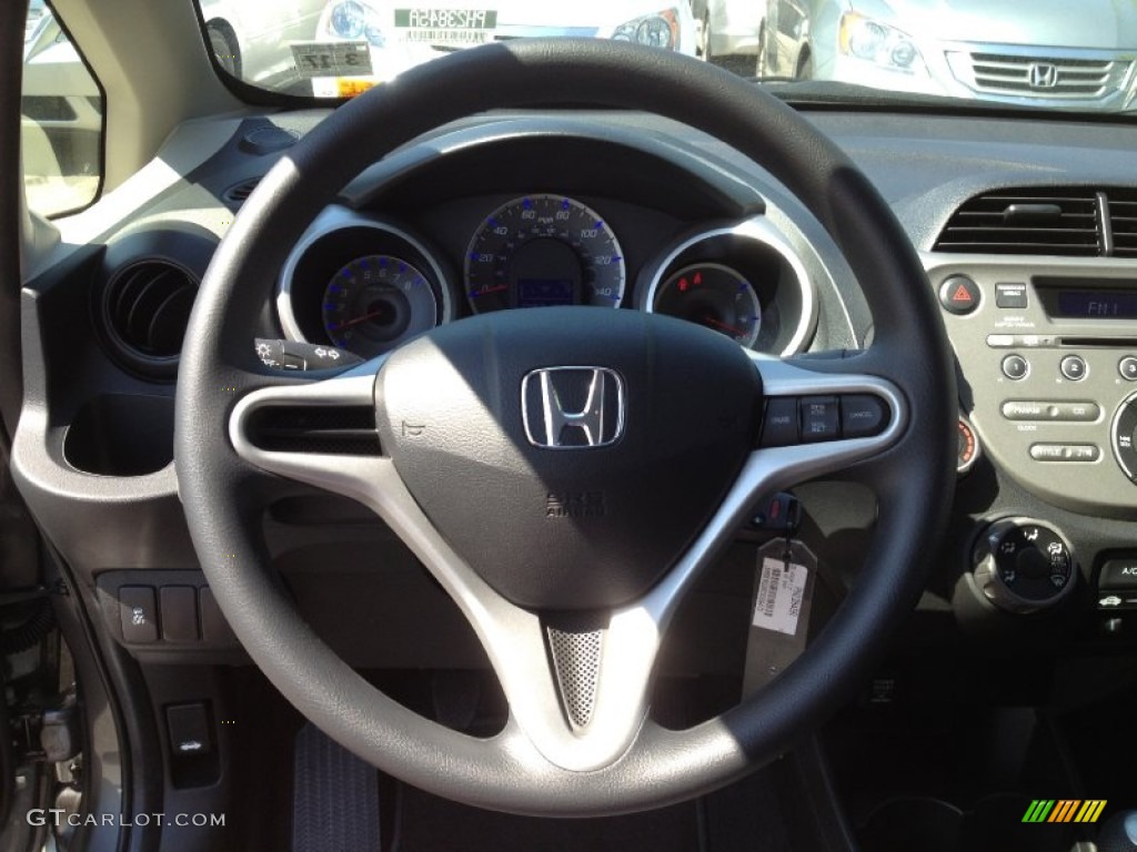 2012 Honda Fit Standard Fit Model Gray Steering Wheel Photo #65332650