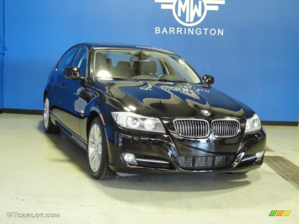 2010 3 Series 335i xDrive Sedan - Jet Black / Black Dakota Leather photo #1