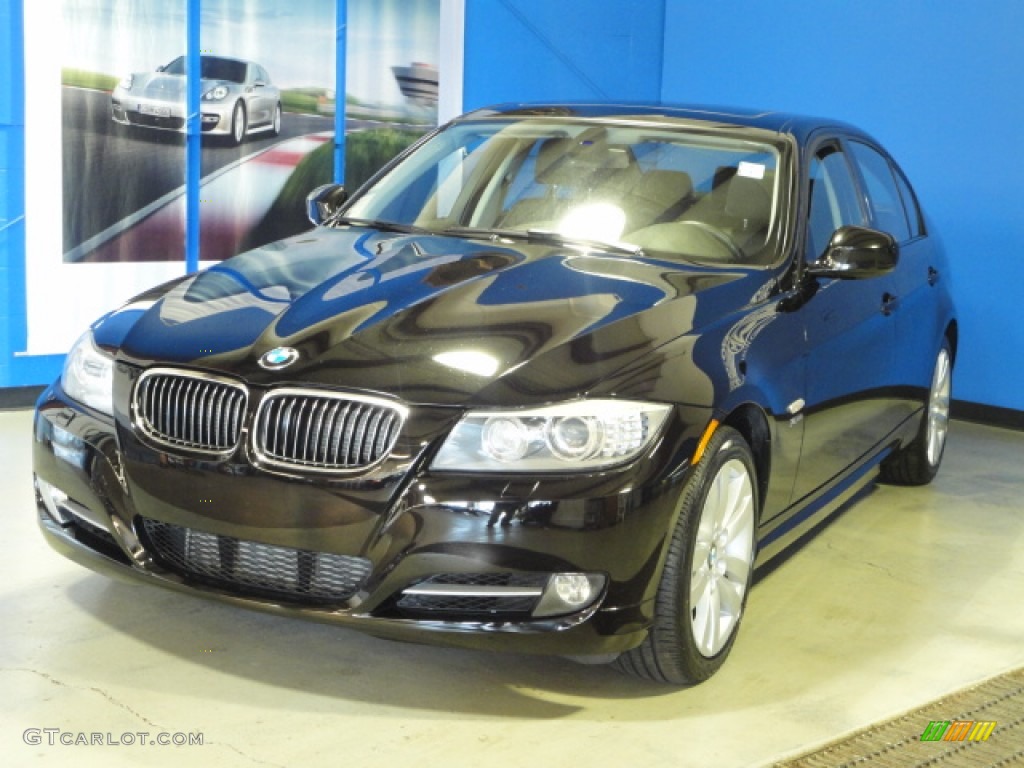 2010 3 Series 335i xDrive Sedan - Jet Black / Black Dakota Leather photo #3